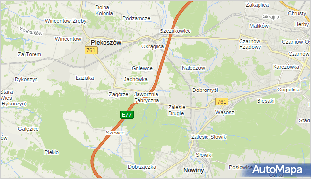 mapa Janów gmina Piekoszów, Janów gmina Piekoszów na mapie Targeo