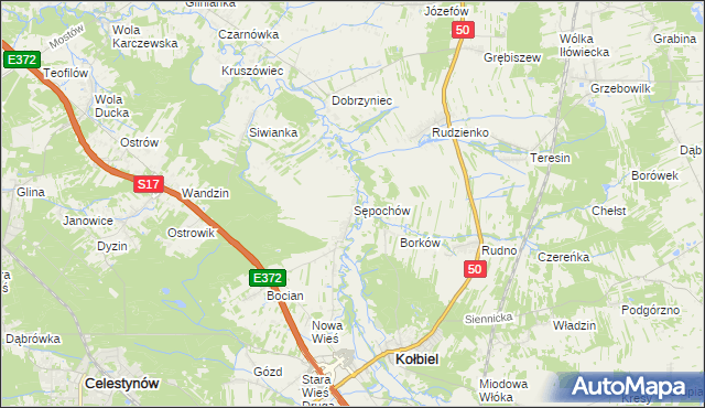 mapa Sępochów, Sępochów na mapie Targeo