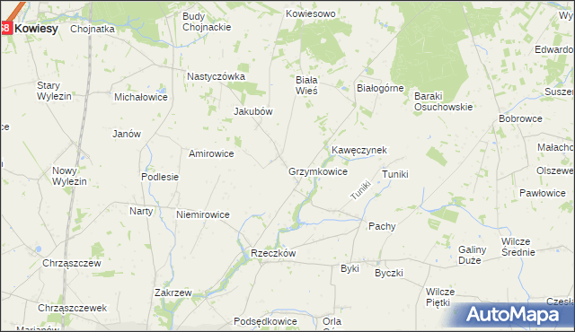 mapa Grzymkowice, Grzymkowice na mapie Targeo