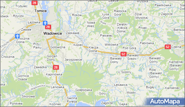 mapa Klecza Górna, Klecza Górna na mapie Targeo