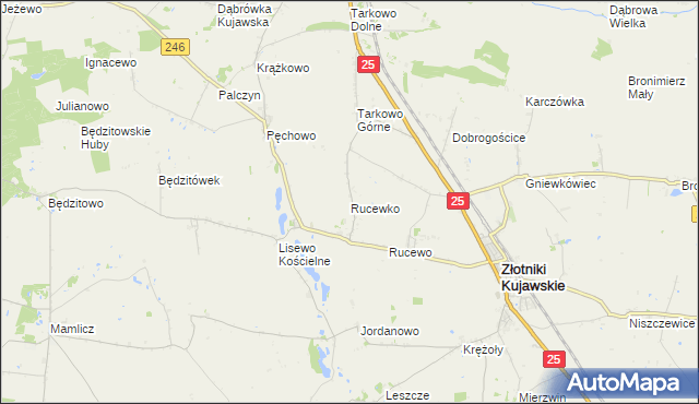 mapa Rucewko, Rucewko na mapie Targeo