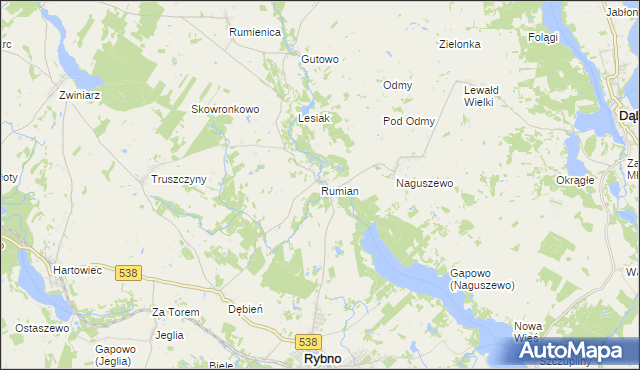 mapa Rumian, Rumian na mapie Targeo