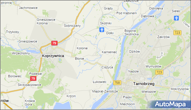 mapa Świężyca, Świężyca na mapie Targeo