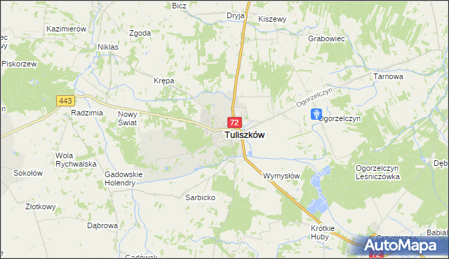 mapa Tuliszków, Tuliszków na mapie Targeo