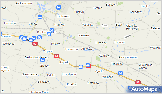 mapa Annetów, Annetów na mapie Targeo