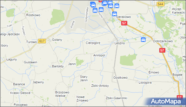 mapa Annopol gmina Przasnysz, Annopol gmina Przasnysz na mapie Targeo
