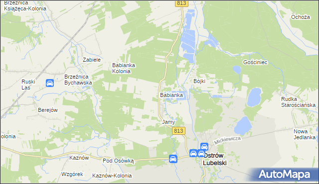 mapa Babianka, Babianka na mapie Targeo