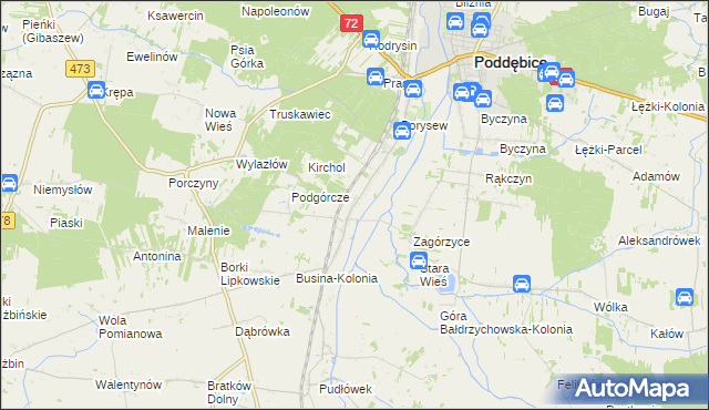 mapa Bałdrzychów, Bałdrzychów na mapie Targeo
