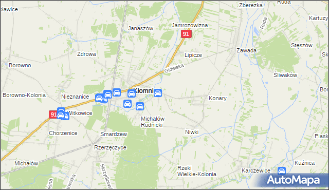 mapa Bartkowice, Bartkowice na mapie Targeo
