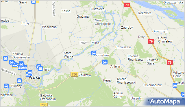 mapa Boguszków, Boguszków na mapie Targeo