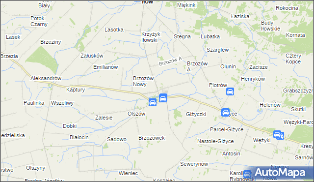 mapa Brzozów Stary, Brzozów Stary na mapie Targeo