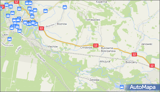 mapa Chrobrów, Chrobrów na mapie Targeo