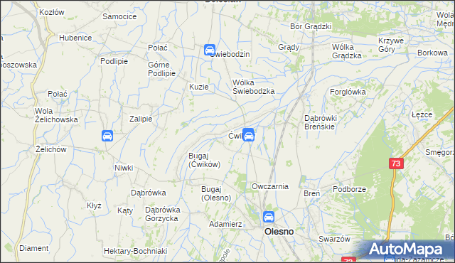 mapa Ćwików, Ćwików na mapie Targeo