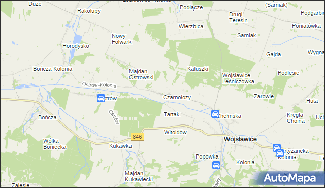 mapa Czarnołozy, Czarnołozy na mapie Targeo