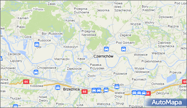 mapa Czernichów powiat krakowski, Czernichów powiat krakowski na mapie Targeo