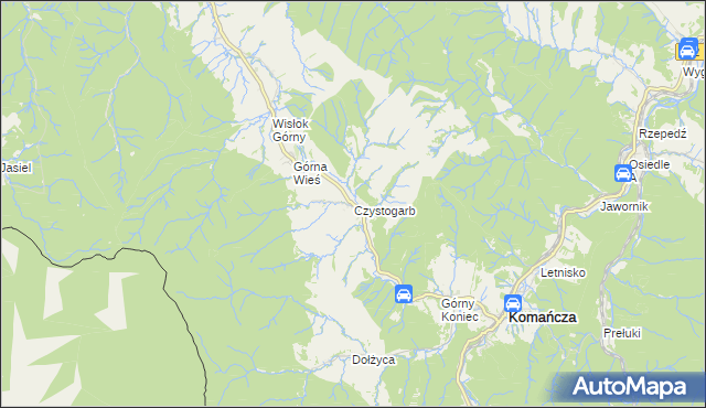 mapa Czystogarb, Czystogarb na mapie Targeo