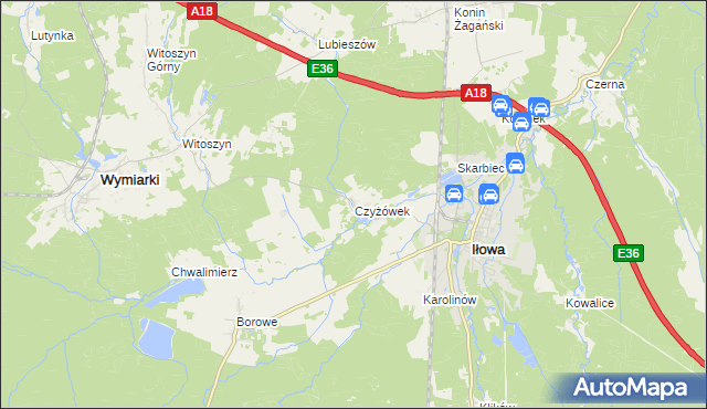 mapa Czyżówek, Czyżówek na mapie Targeo