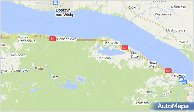 mapa Dąb Mały, Dąb Mały na mapie Targeo