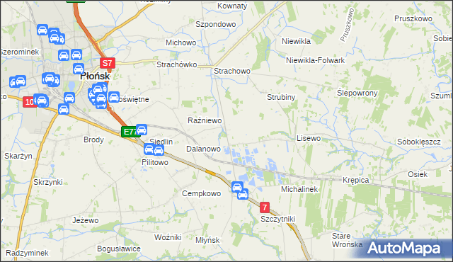 mapa Dalanówek, Dalanówek na mapie Targeo