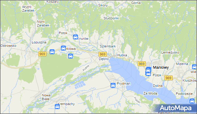 mapa Dębno gmina Nowy Targ, Dębno gmina Nowy Targ na mapie Targeo