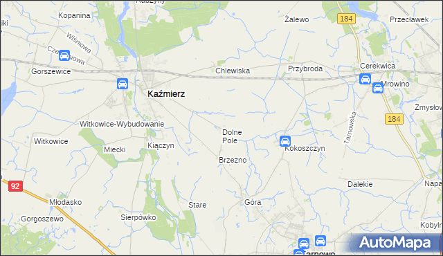 mapa Dolne Pole gmina Kaźmierz, Dolne Pole gmina Kaźmierz na mapie Targeo