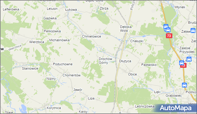 mapa Drochów Górny, Drochów Górny na mapie Targeo