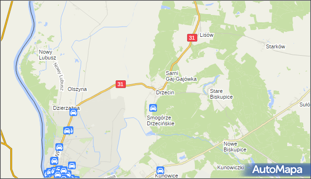 mapa Drzecin, Drzecin na mapie Targeo