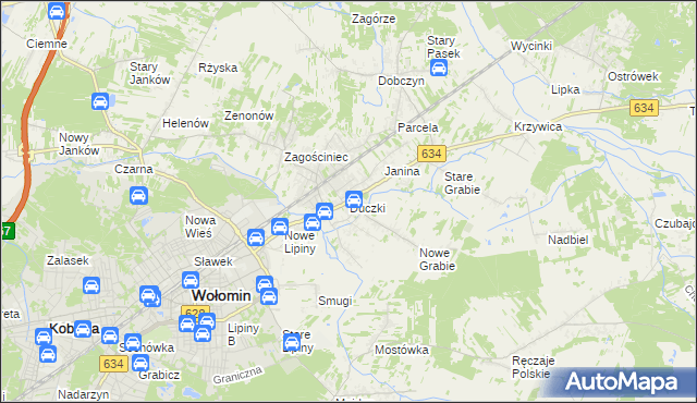 mapa Duczki, Duczki na mapie Targeo