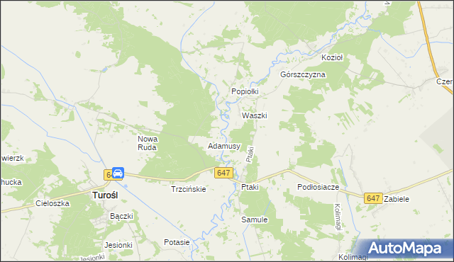 mapa Dudy Nadrzeczne, Dudy Nadrzeczne na mapie Targeo