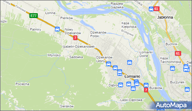 mapa Dziekanów Leśny, Dziekanów Leśny na mapie Targeo