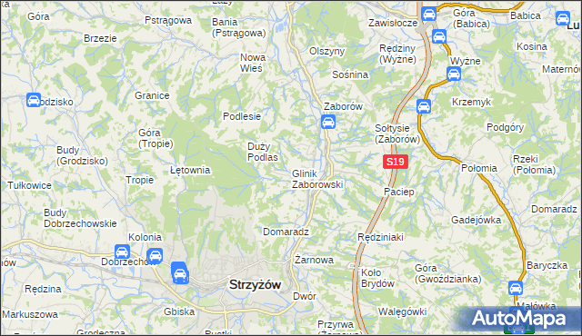 mapa Glinik Zaborowski, Glinik Zaborowski na mapie Targeo