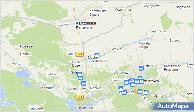 mapa Głusko Małe, Głusko Małe na mapie Targeo