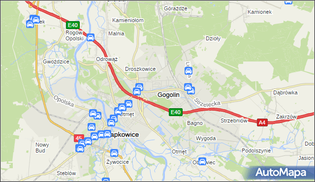 mapa Gogolin powiat krapkowicki, Gogolin powiat krapkowicki na mapie Targeo