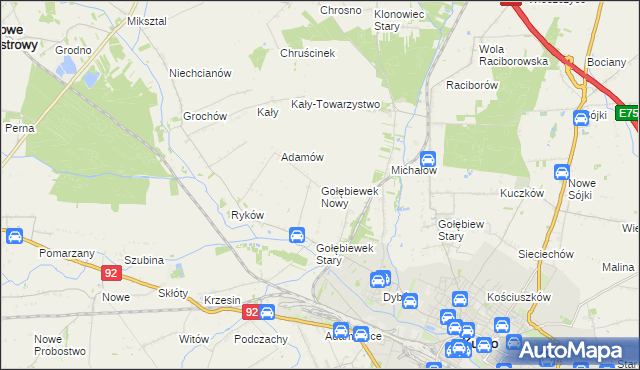 mapa Gołębiewek Nowy, Gołębiewek Nowy na mapie Targeo