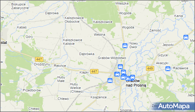 mapa Grabów-Wójtostwo, Grabów-Wójtostwo na mapie Targeo