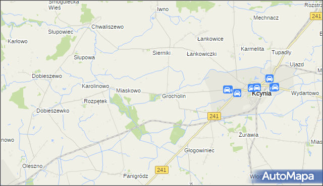 mapa Grocholin, Grocholin na mapie Targeo