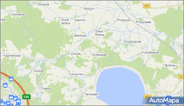 mapa Grodowiec, Grodowiec na mapie Targeo
