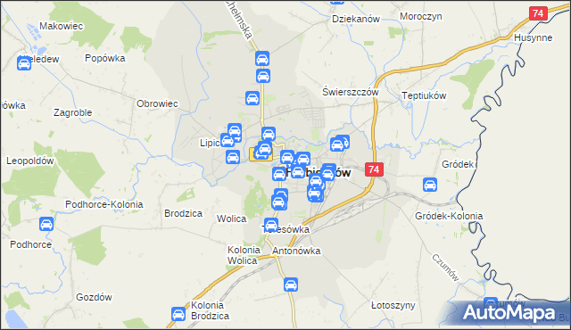 mapa Hrubieszów, Hrubieszów na mapie Targeo