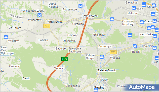 mapa Janów gmina Piekoszów, Janów gmina Piekoszów na mapie Targeo