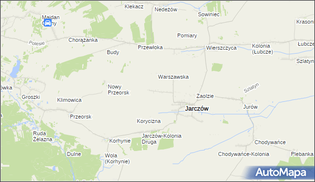 mapa Jarczów-Kolonia Pierwsza, Jarczów-Kolonia Pierwsza na mapie Targeo