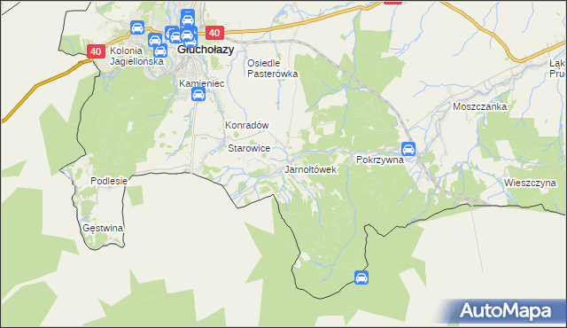 mapa Jarnołtówek, Jarnołtówek na mapie Targeo