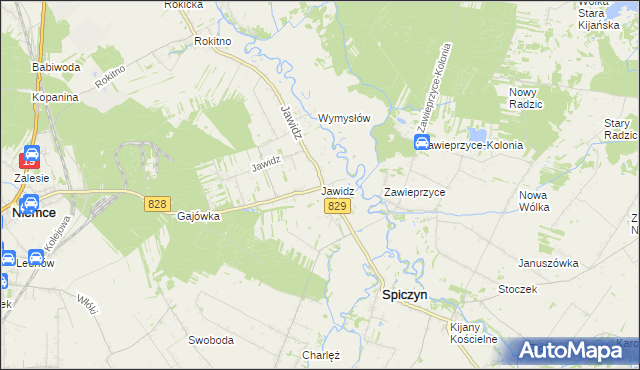 mapa Jawidz, Jawidz na mapie Targeo