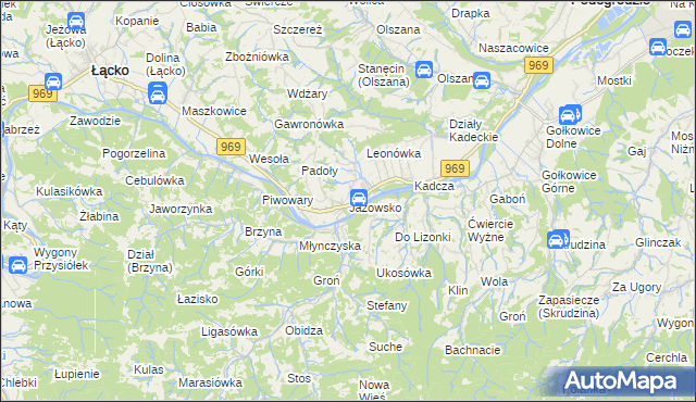 mapa Jazowsko, Jazowsko na mapie Targeo