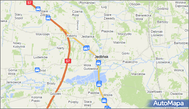 mapa Jedlińsk, Jedlińsk na mapie Targeo