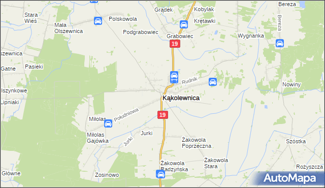 mapa Kąkolewnica, Kąkolewnica na mapie Targeo