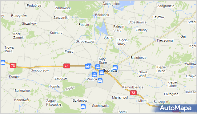 mapa Kąty Stare, Kąty Stare na mapie Targeo