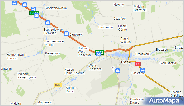 mapa Kębłów gmina Piaski, Kębłów gmina Piaski na mapie Targeo