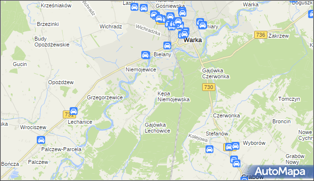 mapa Kępa Niemojewska, Kępa Niemojewska na mapie Targeo