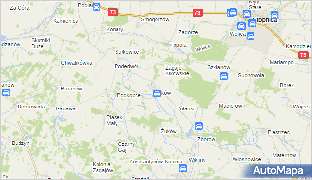 mapa Kików, Kików na mapie Targeo