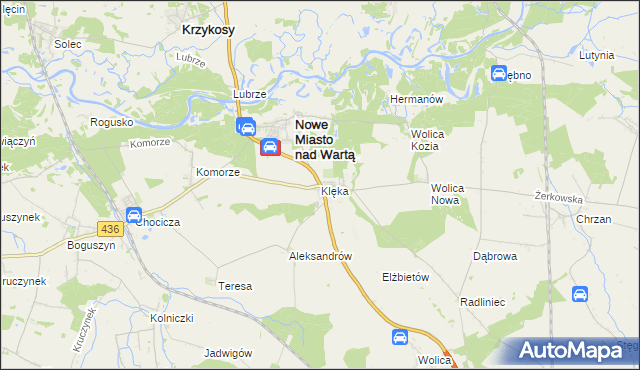 mapa Klęka, Klęka na mapie Targeo